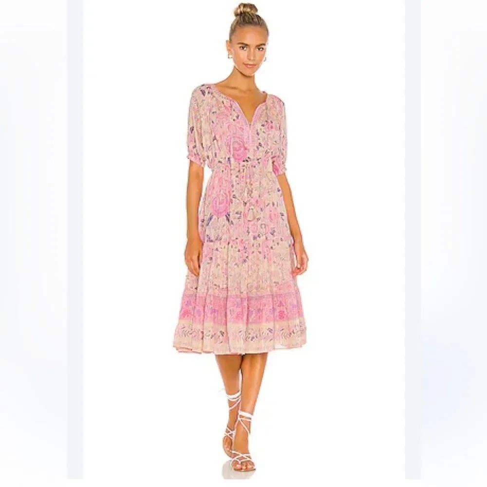 SPELL Mystic Midi Dress in Musk size XS